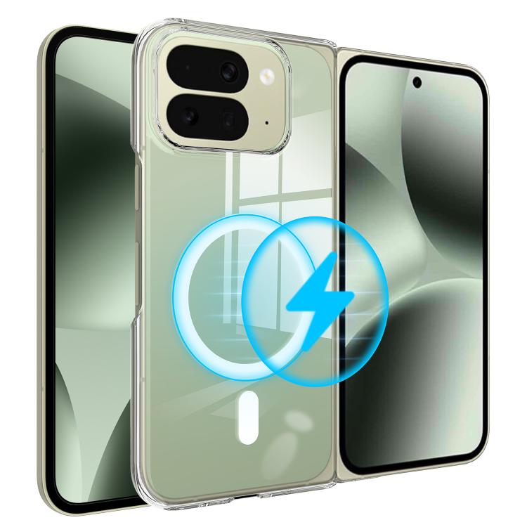 Scratchproof PC Transparent MagSafe Phone Case, For Google Pixel 10 Pro Fold, For Google Pixel 9 Pro Fold, For Google Pixel Fold