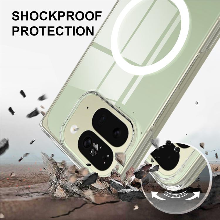 Scratchproof PC Transparent MagSafe Phone Case, For Google Pixel 10 Pro Fold, For Google Pixel 9 Pro Fold, For Google Pixel Fold