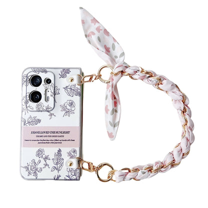 Pearlescent Paint Painted PC Phone Case with DIY Scarf Bracelet