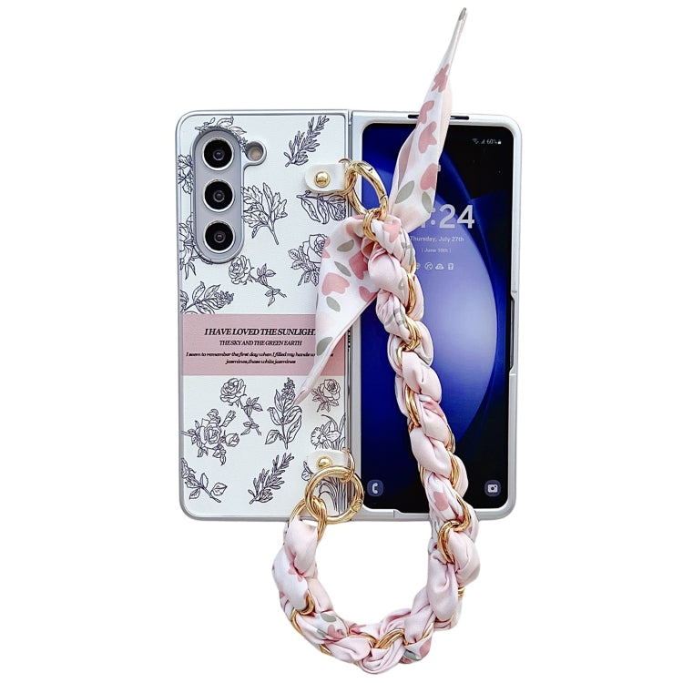 Pearlescent Paint Painted PC Phone Case with DIY Scarf Bracelet, For Samsung Galaxy Z Flip6 / Flip7 FE, For Samsung Galaxy Z Fold6, For Samsung Galaxy Z Fold5 5G, For Samsung Galaxy Z Flip5 5G, For Samsung Galaxy Z Fold4 5G, For Samsung Galaxy Z Flip4 ...