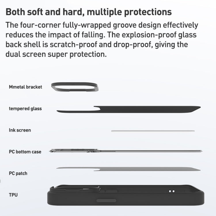 NFC Four-Color E-ink Screen DIY Phone Case, For iPhone 14 Pro Max, For iPhone 13