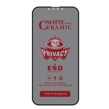 Full Coverage Frosted Privacy Ceramic Film, For iPhone 17e / 16e / 14 / 13 Pro / 13, For iPhone 17 Pro Max, For iPhone 17 Pro, For iPhone 17, For iPhone Air, For iPhone 16 Pro Max, For iPhone 16 Pro, For iPhone 16 Plus, For iPhone 16                   ...