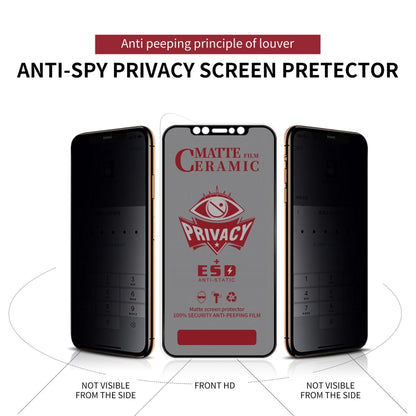 Full Coverage Frosted Privacy Ceramic Film, For iPhone 17e / 16e / 14 / 13 Pro / 13, For iPhone 17 Pro Max, For iPhone 17 Pro, For iPhone 17, For iPhone Air, For iPhone 16 Pro Max, For iPhone 16 Pro, For iPhone 16 Plus, For iPhone 16                   ...