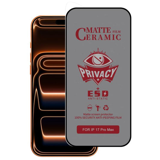 Full Coverage Frosted Privacy Ceramic Film, For iPhone 17 Pro Max, For iPhone 17 Pro, For iPhone 17, For iPhone Air, For iPhone 16e / 14 / 13 Pro / 13, For iPhone 16 Pro Max, For iPhone 16 Pro, For iPhone 16 Plus, For iPhone 16, For iPhone 15 Pro Max��...