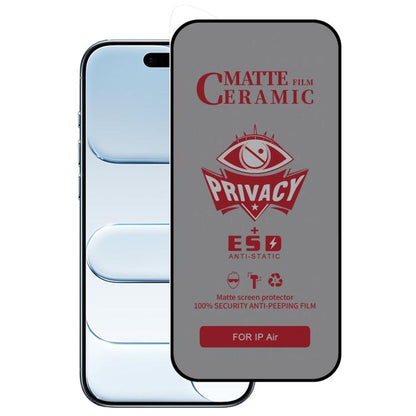 Full Coverage Frosted Privacy Ceramic Film, For iPhone 17 Pro Max, For iPhone 17 Pro, For iPhone 17, For iPhone Air, For iPhone 16e / 14 / 13 Pro / 13, For iPhone 16 Pro Max, For iPhone 16 Pro, For iPhone 16 Plus, For iPhone 16, For iPhone 15 Pro Max��...