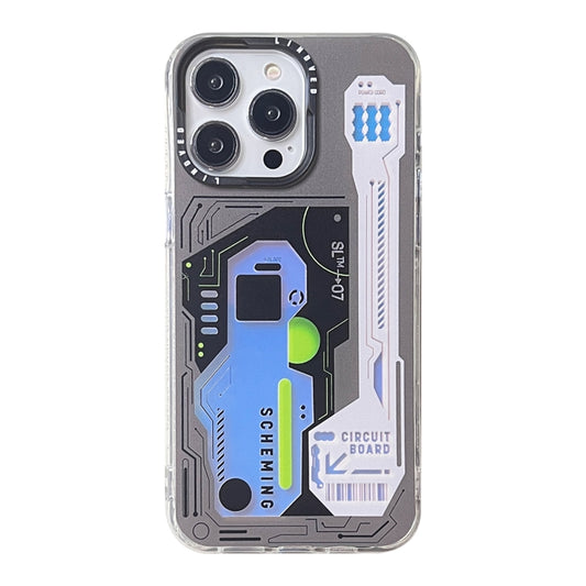 Mecha Circuit Board Pattern Phone Case, For iPhone 15 Pro Max, For iPhone 15 Pro, For iPhone 15, For iPhone 14, For iPhone 14 Pro, For iPhone 14 Pro Max, For iPhone 13 Pro Max, For iPhone 13 Pro, For iPhone 13, For iPhone 12, For iPhone 12 Pro Max