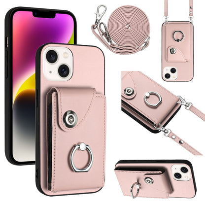 Organ Card Bag Ring Holder Phone Case with Long Lanyard, For iPhone 16, For iPhone 15 Pro Max, For iPhone 15 Pro, For iPhone 15 Plus