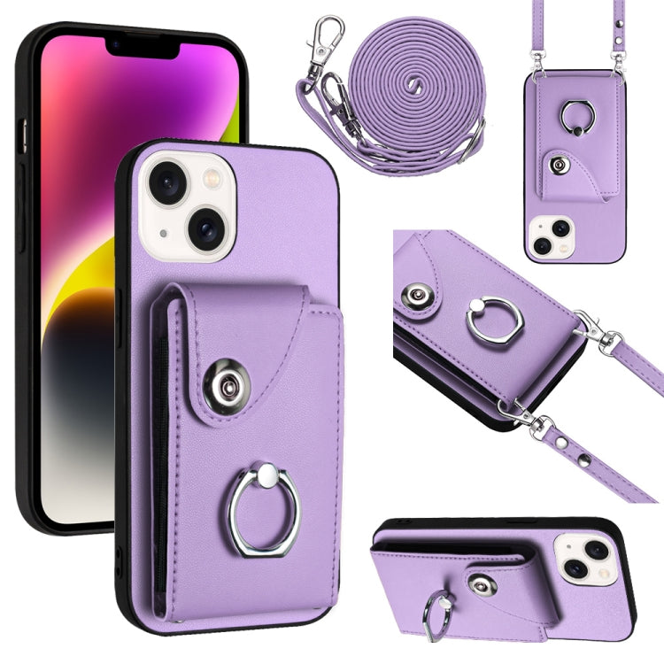 Organ Card Bag Ring Holder Phone Case with Long Lanyard, For iPhone 15, For iPhone 14 Plus, For iPhone 14, For iPhone 14 Pro
