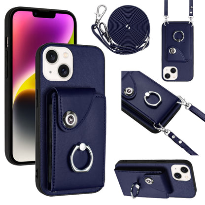 Organ Card Bag Ring Holder Phone Case with Long Lanyard, For iPhone 15, For iPhone 14 Plus, For iPhone 14, For iPhone 14 Pro