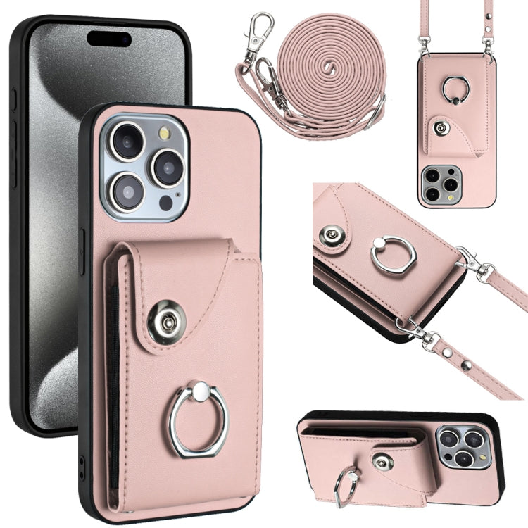Organ Card Bag Ring Holder Phone Case with Long Lanyard, For iPhone 15, For iPhone 14 Plus, For iPhone 14, For iPhone 14 Pro