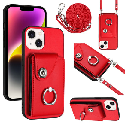 Organ Card Bag Ring Holder Phone Case with Long Lanyard, For iPhone 13, For iPhone 13 mini, For iPhone 12, For iPhone 12 Pro Max