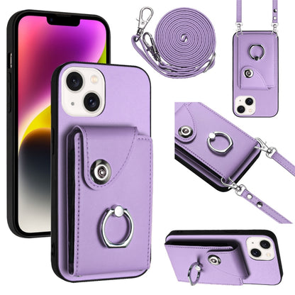 Organ Card Bag Ring Holder Phone Case with Long Lanyard, For iPhone 13, For iPhone 13 mini, For iPhone 12, For iPhone 12 Pro Max