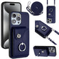 Organ Card Bag Ring Holder Phone Case with Long Lanyard, For iPhone 13, For iPhone 13 mini, For iPhone 12, For iPhone 12 Pro Max