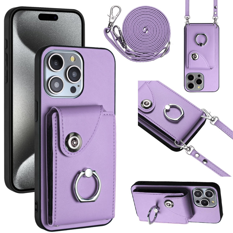 Organ Card Bag Ring Holder Phone Case with Long Lanyard, For iPhone 12 Pro, For iPhone 12 mini, For iPhone 11 Pro Max, For iPhone 11