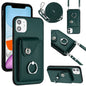 Organ Card Bag Ring Holder Phone Case with Long Lanyard, For iPhone 12 Pro, For iPhone 12 mini, For iPhone 11 Pro Max, For iPhone 11