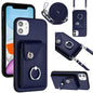 Organ Card Bag Ring Holder Phone Case with Long Lanyard, For iPhone 12 Pro, For iPhone 12 mini, For iPhone 11 Pro Max, For iPhone 11