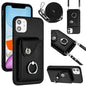 Organ Card Bag Ring Holder Phone Case with Long Lanyard, For iPhone 12 Pro, For iPhone 12 mini, For iPhone 11 Pro Max, For iPhone 11