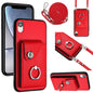 Organ Card Bag Ring Holder Phone Case with Long Lanyard, For iPhone 11 Pro, For iPhone X / XS, For iPhone XR, For iPhone XS Max