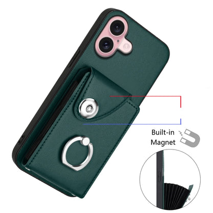 Organ Card Bag Ring Holder Phone Case with Long Lanyard, For iPhone 16, For iPhone 15 Pro Max, For iPhone 15 Pro, For iPhone 15 Plus