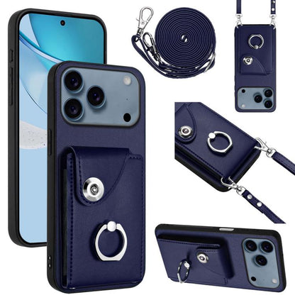 Organ Card Bag Ring Holder Phone Case with Long Lanyard, For iPhone 17e / 16e, For iPhone 17 Pro Max, For iPhone 17 Pro, For iPhone 17