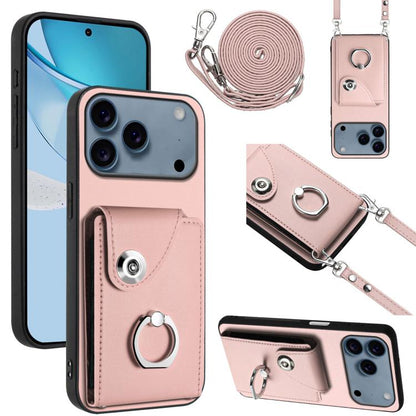 Organ Card Bag Ring Holder Phone Case with Long Lanyard, For iPhone 17e / 16e, For iPhone 17 Pro Max, For iPhone 17 Pro, For iPhone 17