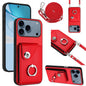 Organ Card Bag Ring Holder Phone Case with Long Lanyard, For iPhone 17e / 16e, For iPhone 17 Pro Max, For iPhone 17 Pro, For iPhone 17