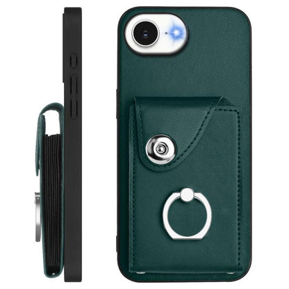 Organ Card Bag Ring Holder Phone Case with Long Lanyard, For iPhone 17e / 16e, For iPhone 17 Pro Max, For iPhone 17 Pro, For iPhone 17