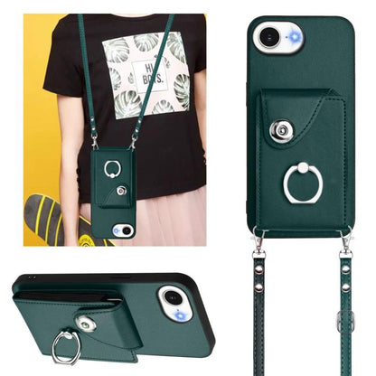 Organ Card Bag Ring Holder Phone Case with Long Lanyard, For iPhone 17e / 16e, For iPhone 17 Pro Max, For iPhone 17 Pro, For iPhone 17