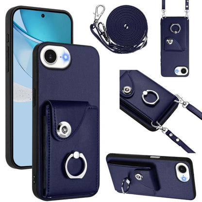 Organ Card Bag Ring Holder Phone Case with Long Lanyard, For iPhone 17e / 16e, For iPhone 17 Pro Max, For iPhone 17 Pro, For iPhone 17