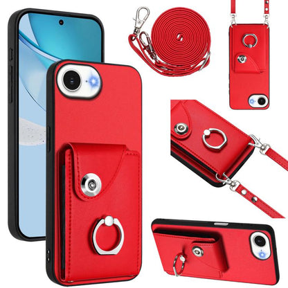 Organ Card Bag Ring Holder Phone Case with Long Lanyard, For iPhone 17e / 16e, For iPhone 17 Pro Max, For iPhone 17 Pro, For iPhone 17