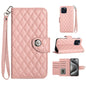 Rhombic Texture Flip Leather Phone Case with Lanyard, For iPhone 16, For iPhone 15 Pro Max, For iPhone 15 Pro, For iPhone 15 Plus