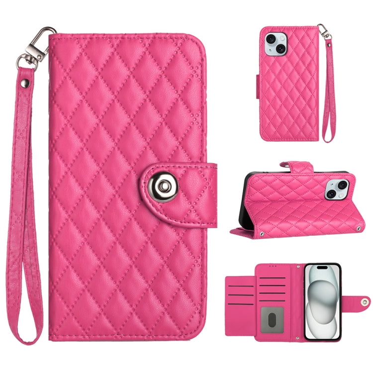Rhombic Texture Flip Leather Phone Case with Lanyard, For iPhone 13, For iPhone 12 / 12 Pro, For iPhone 12 Pro Max, For iPhone 11 Pro Max