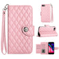 Rhombic Texture Flip Leather Phone Case with Lanyard, For iPhone 14 Pro Max, For iPhone SE 2022 / 2020 / 8 / 7, For iPhone 13 Pro Max, For iPhone 13 Pro