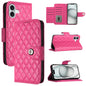 Rhombic Texture Flip Leather Phone Case with Lanyard, For iPhone SE 2024, For iPhone 16 Pro Max, For iPhone 16 Pro, For iPhone 16 Plus
