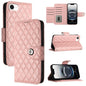 Rhombic Texture Flip Leather Phone Case with Lanyard, For iPhone SE 2024, For iPhone 16 Pro Max, For iPhone 16 Pro, For iPhone 16 Plus