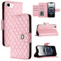 Rhombic Texture Flip Leather Phone Case with Lanyard, For iPhone SE 2024, For iPhone 16 Pro Max, For iPhone 16 Pro, For iPhone 16 Plus