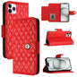 Rhombic Texture Flip Leather Phone Case with Lanyard, For iPhone 13, For iPhone 12 / 12 Pro, For iPhone 12 Pro Max, For iPhone 11 Pro Max