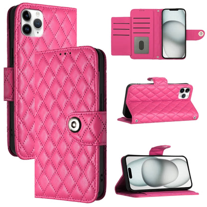 Rhombic Texture Flip Leather Phone Case with Lanyard, For iPhone 13, For iPhone 12 / 12 Pro, For iPhone 12 Pro Max, For iPhone 11 Pro Max