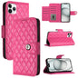 Rhombic Texture Flip Leather Phone Case with Lanyard, For iPhone 13, For iPhone 12 / 12 Pro, For iPhone 12 Pro Max, For iPhone 11 Pro Max