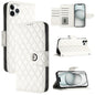 Rhombic Texture Flip Leather Phone Case with Lanyard, For iPhone 13, For iPhone 12 / 12 Pro, For iPhone 12 Pro Max, For iPhone 11 Pro Max