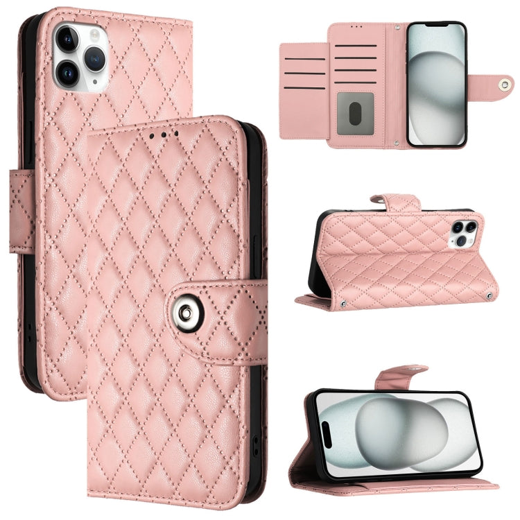 Rhombic Texture Flip Leather Phone Case with Lanyard, For iPhone 13, For iPhone 12 / 12 Pro, For iPhone 12 Pro Max, For iPhone 11 Pro Max