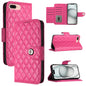 Rhombic Texture Flip Leather Phone Case with Lanyard, For iPhone XS Max, For iPhone 8 Plus / 7 Plus / 6s Plus