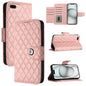 Rhombic Texture Flip Leather Phone Case with Lanyard, For iPhone XS Max, For iPhone 8 Plus / 7 Plus / 6s Plus