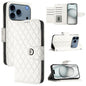 Rhombic Texture Flip Leather Phone Case with Lanyard, For iPhone 17 Pro Max, For iPhone 17 Pro, For iPhone 17, For iPhone Air