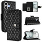 Rhombic Texture Flip Leather Phone Case with Lanyard, For iPhone 17 Pro Max, For iPhone 17 Pro, For iPhone 17, For iPhone Air