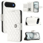 Rhombic Texture Flip Leather Phone Case with Lanyard, For iPhone 17 Pro Max, For iPhone 17 Pro, For iPhone 17, For iPhone Air