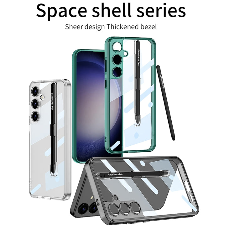 GKK Space Frame Transparent PC + TPU Phone Case with Pen