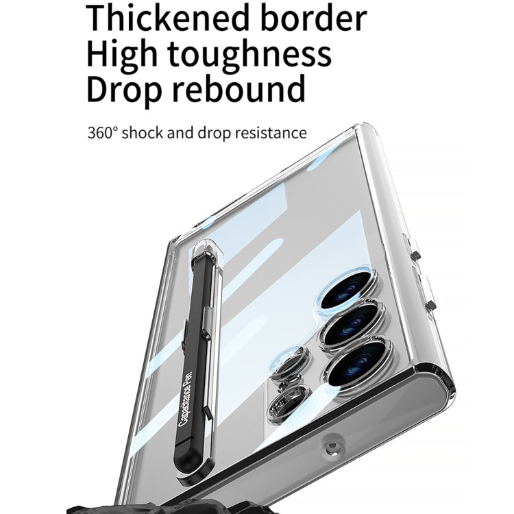 GKK Space Frame Transparent PC + TPU Phone Case with Pen, For Samsung Galaxy S24 Ultra 5G, For Samsung Galaxy S24 5G