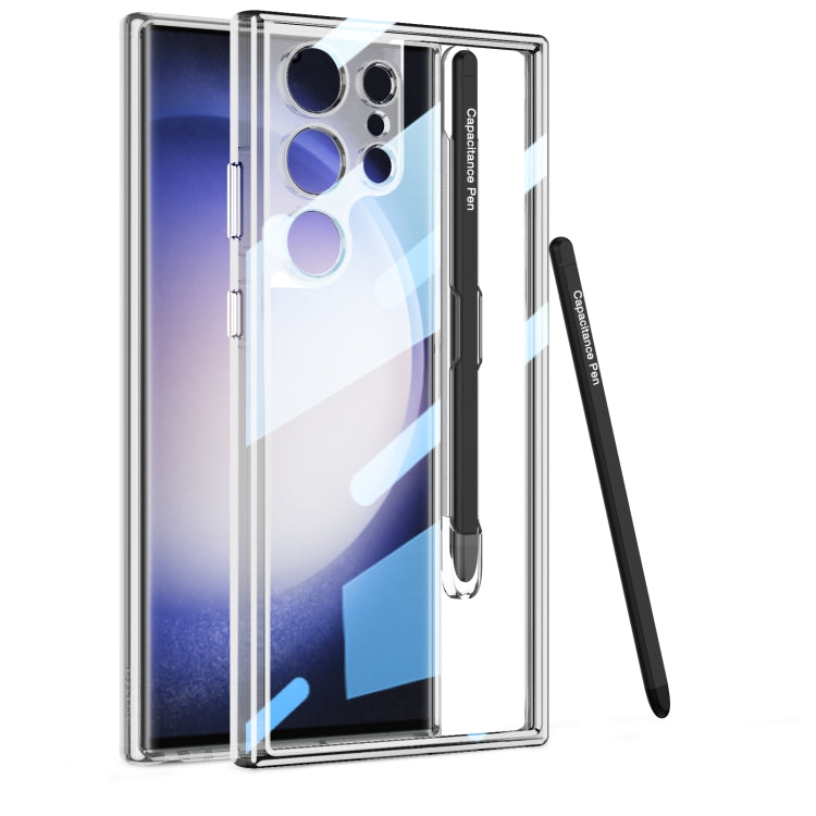 GKK Space Frame Transparent PC + TPU Phone Case with Pen