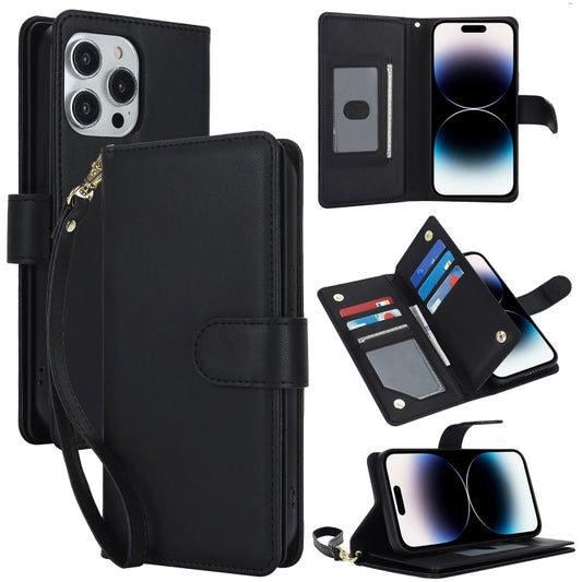 Multi-Card Wallet RFID Leather Phone Case, For iPhone 14 Pro, For iPhone 14 Pro Max, For iPhone 13 Pro Max